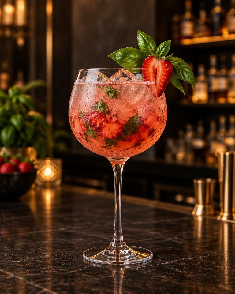 Strawberry Basil cocktail