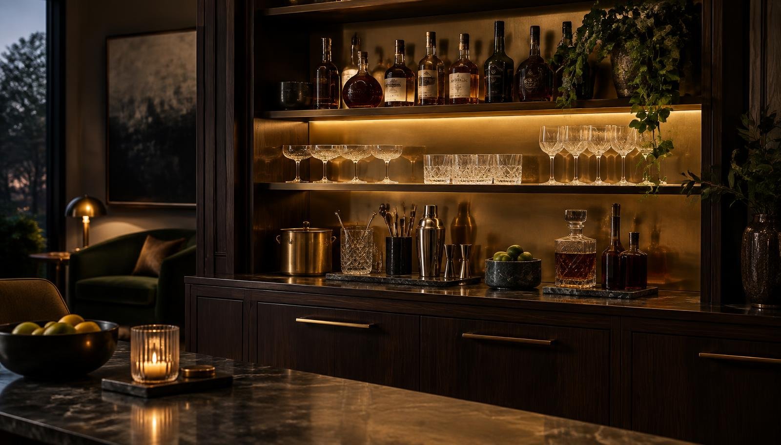 A considered home cocktail bar collection