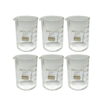 Borosilicate Glass Flat Bottom Lab Beakers (100ml, 10 pcs)