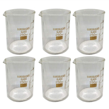 Borosilicate Glass Flat Bottom Lab Beakers (10pcs)