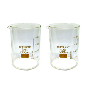 Borosilicate Glass Flat Bottom Lab Beakers (10 pcs)