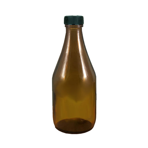 Amber Color Drop Shape Glass Bottle With Metal or Plastic Cap (10 pcs)