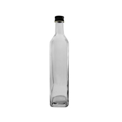 Square Shape Glass Bottle With Metal Cap And Plastic Inner (750ml)