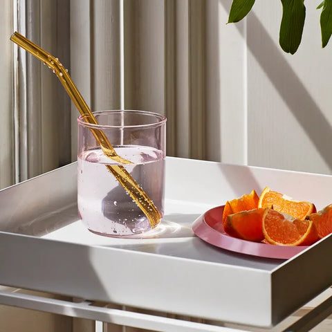 Love Glass with Straw