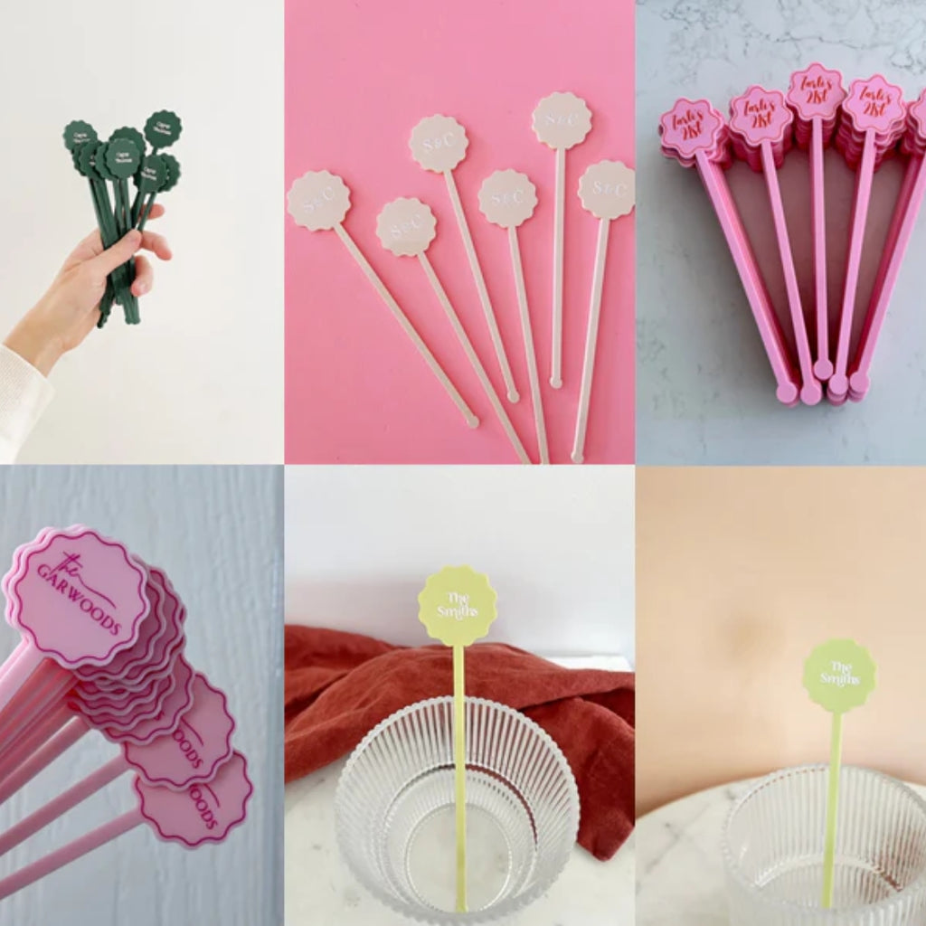Flower Shaped Stirrers (50 pc)