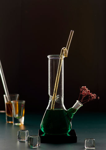Glass Water Pipe Mocktail Glass 400ml