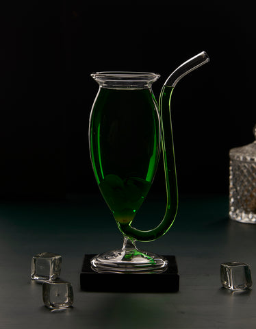 Straw Sip Glass 400 ml