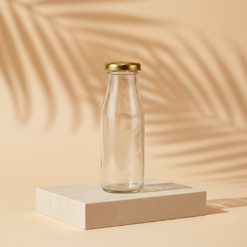 Glass Bottle with Air Tight Metal Cap (10 pcs)