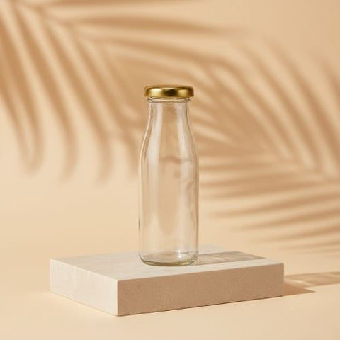 Glass Bottle with Air Tight Metal Cap (10 pcs)