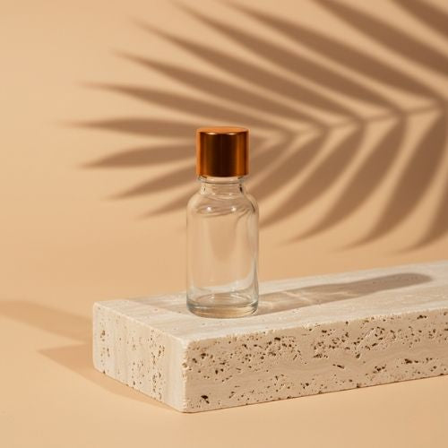 Empty Clear Glass Bottle with Cap (10 pcs)