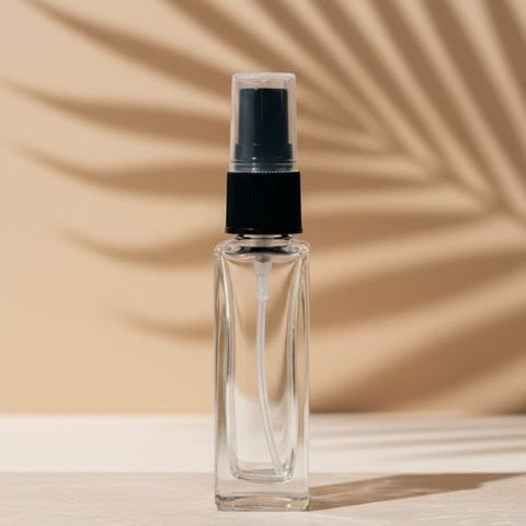 Empty Square Shape Glass Bottles with spray pump (10 pcs)