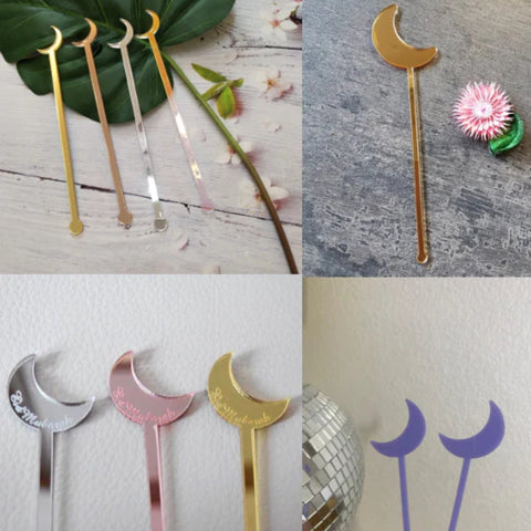Moon Shaped Stirrers (50 pc)