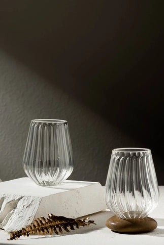 Straight Ribbed Glass