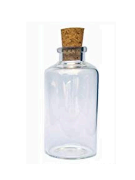 Mini Clear Glass Cork Stopper (10 pcs)