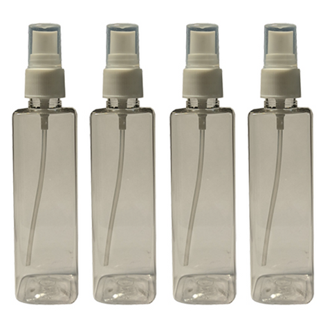 Square Pet Bottle with Spray Pump (10 pcs)