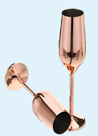 SS Champagne Fluits Rose Gold 2pc