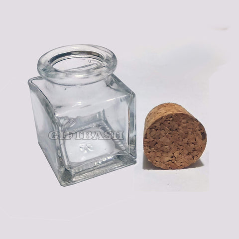 Square Shape Glass Jar (10 pcs)