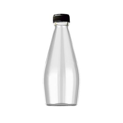 Premium Round Drop Shape Glass Bottle with Metal and Plastic Cap (10 pcs)