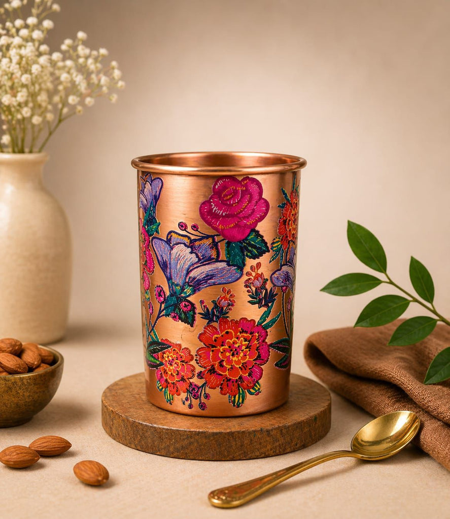 Copper Glass (Rajasthan Regal Bloom - Set of 2)