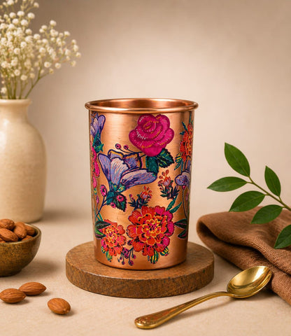 Copper Glass (Rajasthan Regal Bloom - Set of 2)
