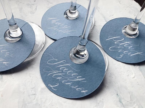 Customized Martini Glass Tag Bottom 50 pc