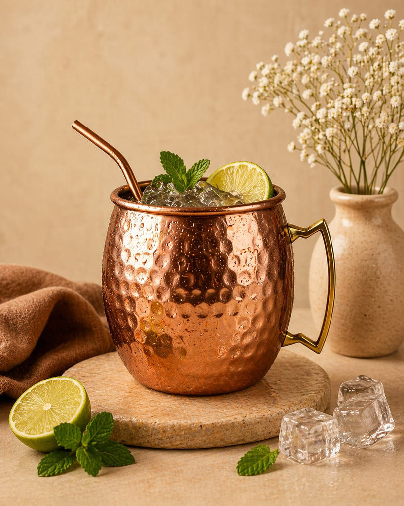 Artisan Hammered Mule - Pure Copper Mug