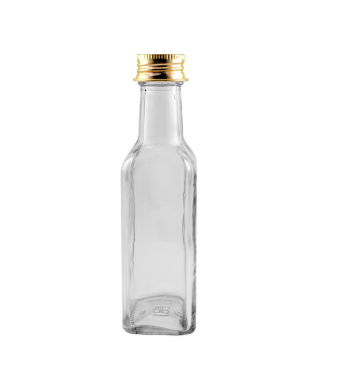 Premium Glass Bottle With Metal Lid and Plastic Inner (10 pcs)