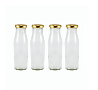 Glass Bottle with Air Tight Metal Cap (10 pcs)
