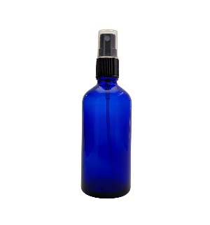 Blue Color Refillable Glass Bottle With Mist Spray Pump (10pcs)
