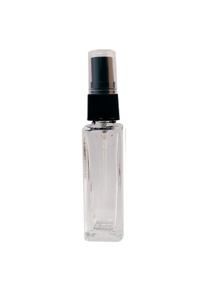 Empty Square Shape Glass Bottles with spray pump (10 pcs)