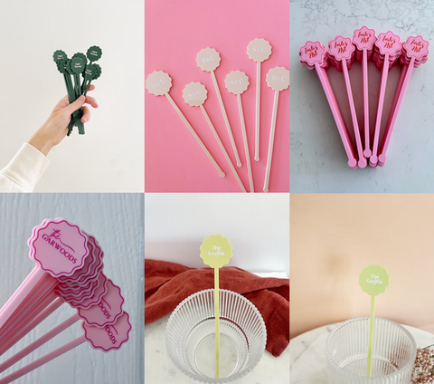 Flower Shaped Stirrers (50 pc)