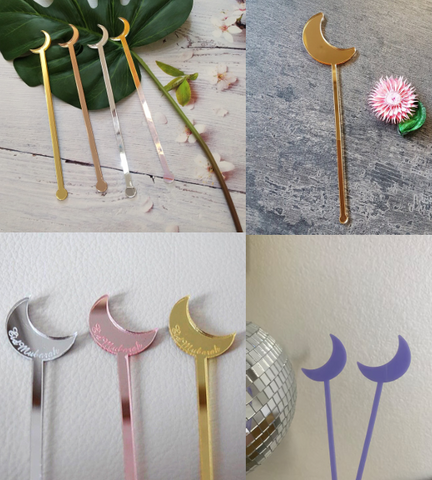 Moon Shaped Stirrers (50 pc)
