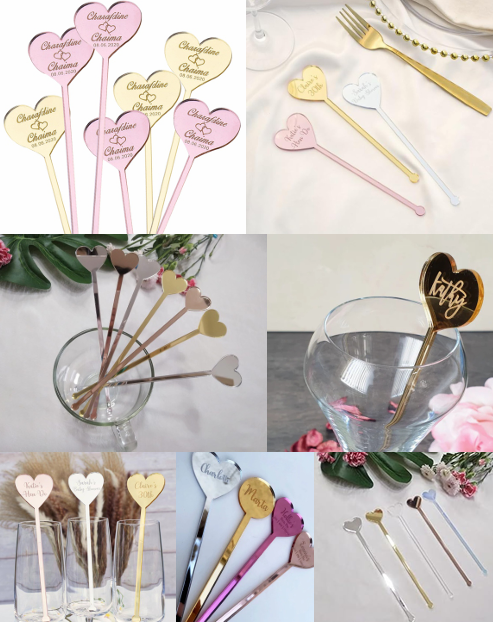 Heart Shaped Stirrers (50 pc)