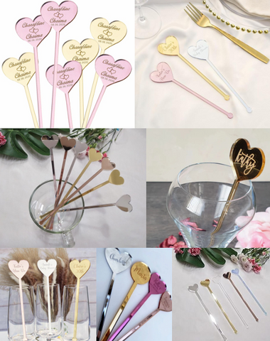 Heart Shaped Stirrers (50 pc)