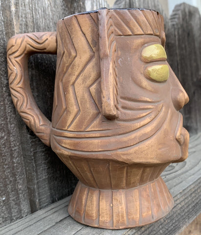 Vintage Tiki Mug Tribal Face
