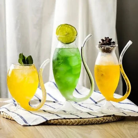 Cat Sip Glass
