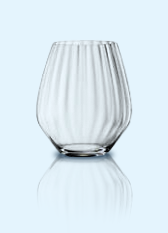 Straight Ribbed Glass 2pc