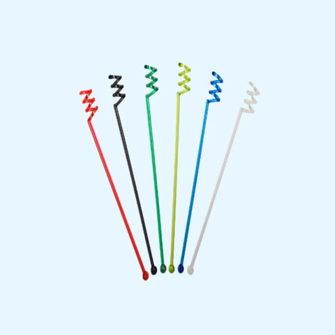 DRINK STIRRER WITH SWIRL TOP (50 pc)