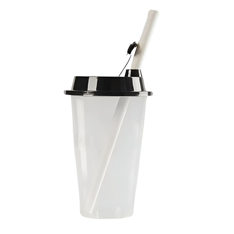 Boba Cups With Straw Hole Lids (100pcs)
